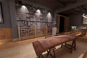 新中式大型餐廳裝修設(shè)計(jì)全景圖