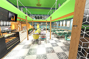 350方休閑飲品店裝修設(shè)計(jì)全景案例